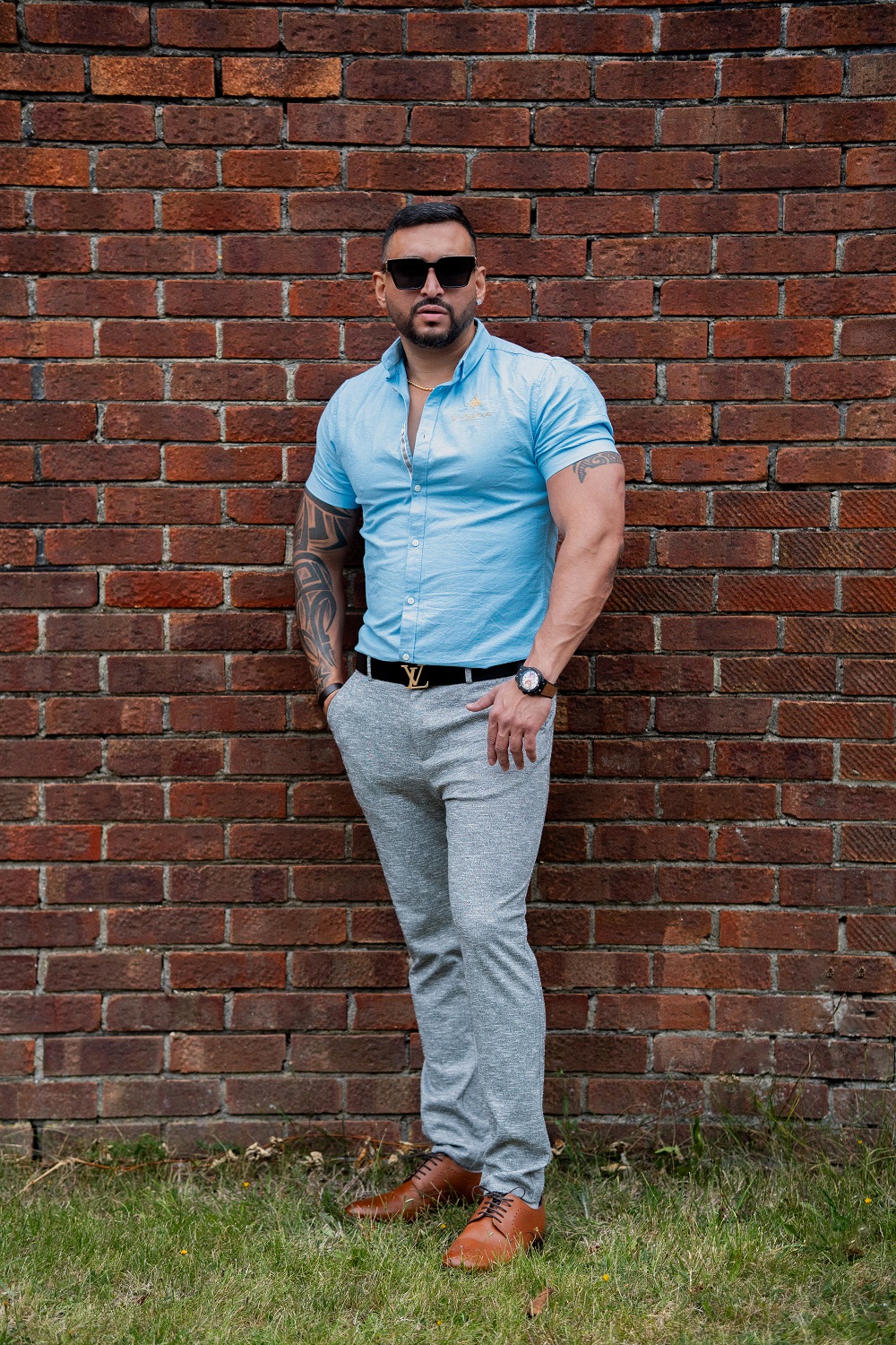 Oxford Short Sleeve Sky Blue Shirt