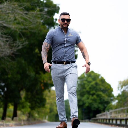 Oxford Short Sleeve Charcoal Grey Shirt