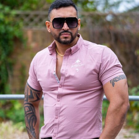 Oxford Short Sleeve Light Pink Shirt