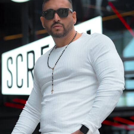 Ribbed Long Sleeve Tee White
